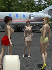 Shemales Bang The Sexy Stewardess^She Ani Male futanari porn sex xxx futa shemale cartoon toon drawn drawing hentai gay tranny